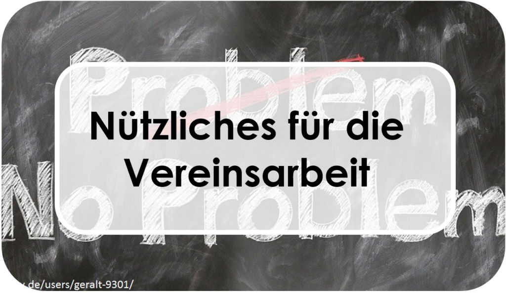 Hier findest du Nützliches für die Vereinsarbeit